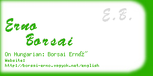 erno borsai business card